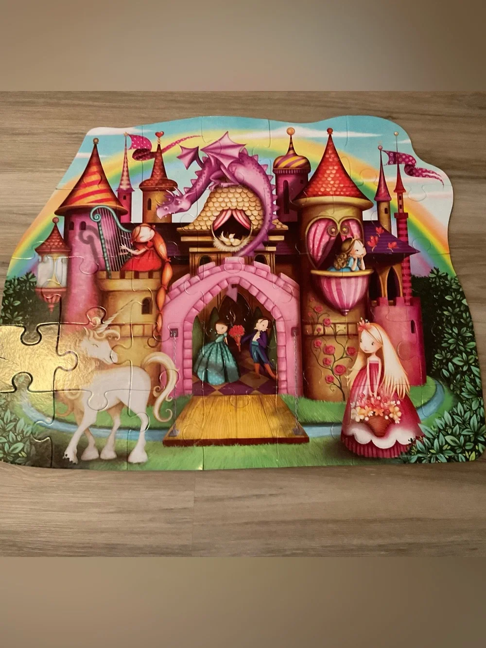 Crocodile creek | Princess Palace Floor Puzzle - Pink